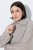 Ulla Popken 851563 Robe en maille à manches longues Beige - Robes - Des robes dans toutes les tailles