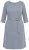 Ulla Popken 851666 Robe mi-longue rayée à manches 3/4 Gris chiné - Robes midi - Robes mi-longues pour femmes rondes