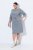 Ulla Popken 851666 Robe mi-longue rayée à manches 3/4 Gris chiné - Robes midi - Robes mi-longues pour femmes rondes