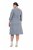 Ulla Popken 851666 Robe mi-longue rayée à manches 3/4 Gris chiné - Robes midi - Robes mi-longues pour femmes rondes