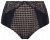 Ulla Popken 851700 Culottes à carreaux taille haute en dentelle Noir - Culottes - 