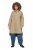 Ulla Popken 851764 Manteau oversize à capuche amovible Sable - Manteaux - Manteaux grande taille pour femme