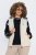Ulla Popken 851781 Gilet matelassé à capuche Blanc cassé - Gilets sans manches - 