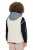Ulla Popken 851781 Gilet matelassé à capuche Blanc cassé - Gilets sans manches - 