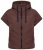 Ulla Popken 851785 Gilet matelassé oversize à capuche Marron - Gilets sans manches - 