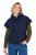 Ulla Popken 851785 Gilet matelassé oversize à capuche Bleu marine - Gilets sans manches - 