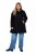 Ulla Popken 851827 Manteau évasé effet laine Noir - Manteaux - Manteaux grande taille pour femme