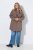 Ulla Popken 851829 Manteau en laine trapèze à revers Marron clair - Manteaux - Manteaux grande taille pour femme