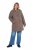 Ulla Popken 851829 Manteau en laine trapèze à revers Marron clair - Manteaux - Manteaux grande taille pour femme