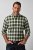JP1880 851877 Chemise en flanelle à carreaux manches longues Vert foncé TALL - TALL chemises - Chemises coupe TALL