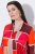 Ulla Popken 852024 Robe mi-longue trapèze à manches 3/4 Rose - Robes midi - Robes mi-longues pour femmes rondes