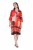 Ulla Popken 852024 Robe mi-longue trapèze à manches 3/4 Rose - Robes midi - Robes mi-longues pour femmes rondes