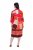 Ulla Popken 852024 Robe mi-longue trapèze à manches 3/4 Rose - Robes midi - Robes mi-longues pour femmes rondes
