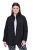 Ulla Popken 852076 Veste en crêpe matelassée à col montant Noir - Vestes - Vestes grande taille pour femme