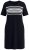 Ulla Popken 852079 Robe t-shirt rayée Noir - Robes - Des robes dans toutes les tailles