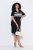 Ulla Popken 852079 Robe t-shirt rayée Noir - Robes - Des robes dans toutes les tailles