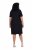 Ulla Popken 852079 Robe t-shirt rayée Noir - Robes - Des robes dans toutes les tailles