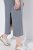Ulla Popken 852218 Robe mi-longue à manches courtes Gris - Robes midi - Robes mi-longues pour femmes rondes