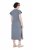 Ulla Popken 852218 Robe mi-longue à manches courtes Gris - Robes midi - Robes mi-longues pour femmes rondes