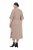 Ulla Popken 852288 Robe mi-longue à manches courtes et ceinture à nouer Marron clair - Robes midi - Robes mi-longues pour femmes rondes