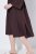 Ulla Popken 852307 Robe portefeuille à manches longues Brun acajou - Robes midi - Robes mi-longues pour femmes rondes