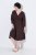 Ulla Popken 852307 Robe portefeuille à manches longues Brun acajou - Robes midi - Robes mi-longues pour femmes rondes