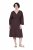 Ulla Popken 852307 Robe portefeuille à manches longues Brun acajou - Robes midi - Robes mi-longues pour femmes rondes