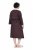 Ulla Popken 852307 Robe portefeuille à manches longues Brun acajou - Robes midi - Robes mi-longues pour femmes rondes
