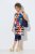 Ulla Popken 852308 Robe en jersey rayée Bleu marine - Robes en jersey - 