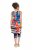 Ulla Popken 852308 Robe en jersey rayée Bleu marine - Robes en jersey - 