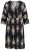 Ulla Popken 852315 Robe portefeuille imprimée Noir - Robes midi - Robes mi-longues pour femmes rondes