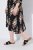 Ulla Popken 852315 Robe portefeuille imprimée Noir - Robes midi - Robes mi-longues pour femmes rondes