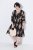 Ulla Popken 852315 Robe portefeuille imprimée Noir - Robes midi - Robes mi-longues pour femmes rondes