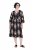 Ulla Popken 852315 Robe portefeuille imprimée Noir - Robes midi - Robes mi-longues pour femmes rondes