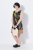 Ulla Popken 852329 Robe en jersey rayée Vert olive - Robes en jersey - 