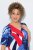 Ulla Popken 852394 Robe mi-longue à manches courtes et col V Bleu marine - Robes midi - Robes mi-longues pour femmes rondes