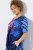 Ulla Popken 852394 Robe mi-longue à manches courtes et col V Bleu marine - Robes midi - Robes mi-longues pour femmes rondes