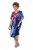 Ulla Popken 852394 Robe mi-longue à manches courtes et col V Bleu marine - Robes midi - Robes mi-longues pour femmes rondes