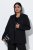 Ulla Popken 852498 Blazer à un bouton et strass Noir - Blazers - Vestes blazer pour femme, grandes tailles