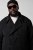 STHUGE 852519 Classique Manteau en laine Noir - Vestes - Vestes homme grandes tailles