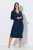 Ulla Popken 852526 Chemise de nuit à col chemise Bleu marine - Chemises de nuit - 