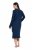 Ulla Popken 852526 Chemise de nuit à col chemise Bleu marine - Chemises de nuit - 