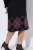 Ulla Popken 852597 Robe en maille imprimée à col roulé Noir - Robes en maille - 