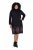 Ulla Popken 852597 Robe en maille imprimée à col roulé Noir - Robes en maille - 