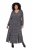 Ulla Popken 852606 Robe longue imprimée Noir - Robes maxi - Robes longues pour femmes rondes
