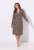 Ulla Popken 852653 Chemise de nuit imprimée à col chemise Marron - Chemises de nuit - 