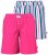 Ulla Popken 852752 Short de pyjama à rayures lot de 2 Rose - Pyjamas/vêtements de détente - 