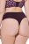Ulla Popken 852758 Strings à motifs lot de 5 Prune - Culottes - 