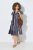 Ulla Popken 852771 Robe rayée à volants Bleu marine - Robes - Des robes dans toutes les tailles