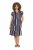 Ulla Popken 852771 Robe rayée à volants Bleu marine - Robes - Des robes dans toutes les tailles